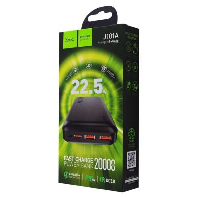 Зовнішній акумулятор Hoco J101A 22.5W (20000mAh) - Black