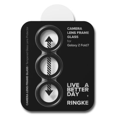 Комплект захисних стекол Ringke Camera Lens Frame Glass для Samsung Galaxy Fold 7 (8800293855484) - Black