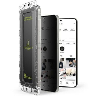 Комплект защитных стекол (2шт) Ringke Easy Slide Privacy для Samsung Galaxy S24 Plus (S926) 8800274968868 - Black