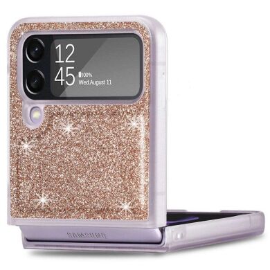 Захисний чохол Deexe Glitter Case для Samsung Galaxy Flip 4 - Gold