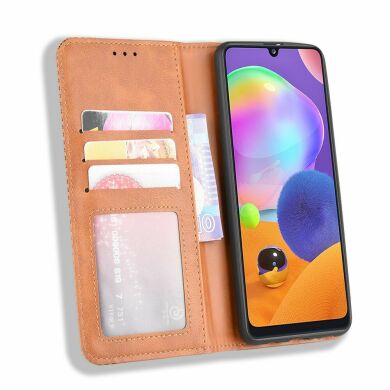 Чохол Deexe Retro Style для Samsung Galaxy A31 (A315) - Brown