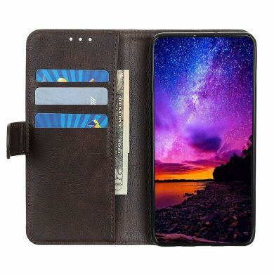 Чехол Deexe Retro Wallet для Samsung Galaxy A21s (A217) - Coffee
