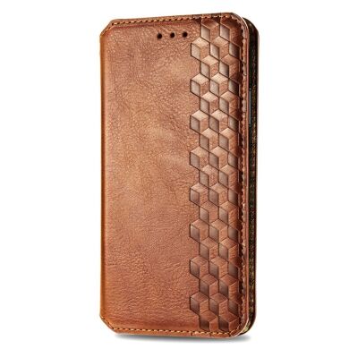 Чехол Deexe Rhombus Wallet для Samsung Galaxy A03 Core (A032) - Brown
