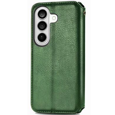 Чохол Deexe Rhombus Wallet для Samsung Galaxy S26 Plus - Green