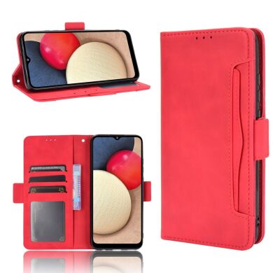 Чохол Deexe Wallet Stand для Samsung Galaxy A02s (A025) - Red