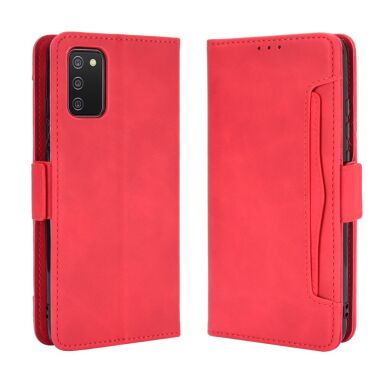 Чехол Deexe Wallet Stand для Samsung Galaxy A02s (A025) - Red