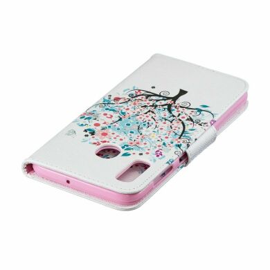 Чехол-книжка Deexe Color Wallet для Samsung Galaxy A30 (A305) / A20 (A205) - Flowered Tree