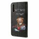 Чохол-книжка Deexe Color Wallet для Samsung Galaxy A50 (A505) - Brown Bear and Warning Words