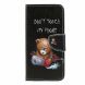Чехол-книжка Deexe Color Wallet для Samsung Galaxy A50 (A505) / A30s (A307) / A50s (A507) - Brown Bear and Warning Words. Фото 1 из 9