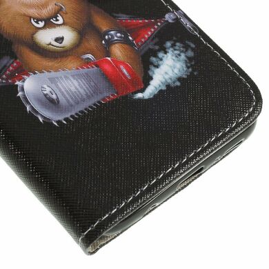 Чохол-книжка Deexe Color Wallet для Samsung Galaxy A50 (A505) - Brown Bear and Warning Words