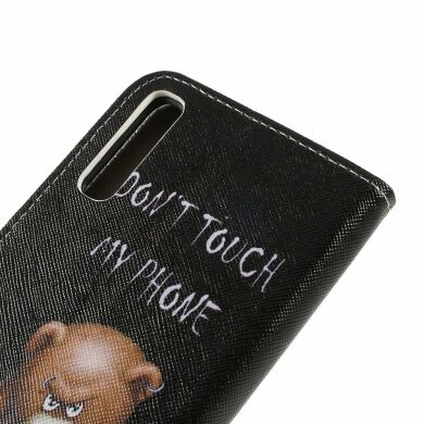 Чохол-книжка Deexe Color Wallet для Samsung Galaxy A50 (A505) - Brown Bear and Warning Words