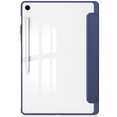 Чехол-книжка Deexe Crystal Back для Samsung Galaxy Tab S10 FE Plus - Dark Blue