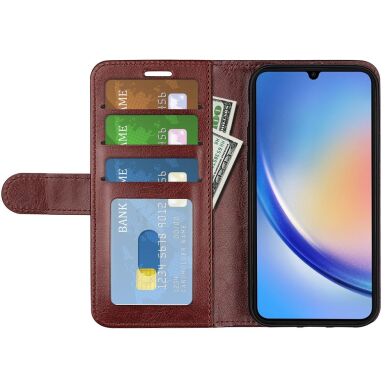 Чехол-книжка Deexe Wallet Style для Samsung Galaxy A35 (A356) - Brown