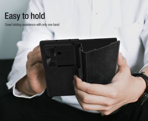 Чехол-книжка NILLKIN Qin Pro Series (FF) для Samsung Galaxy Fold 7 - Brown