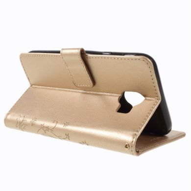 Чехол-книжка UniCase Flower Pattern для Samsung Galaxy J4 2018 (J400) - Gold
