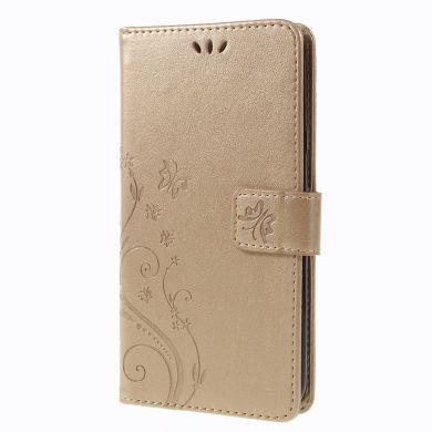Чехол-книжка UniCase Flower Pattern для Samsung Galaxy J4 2018 (J400) - Gold
