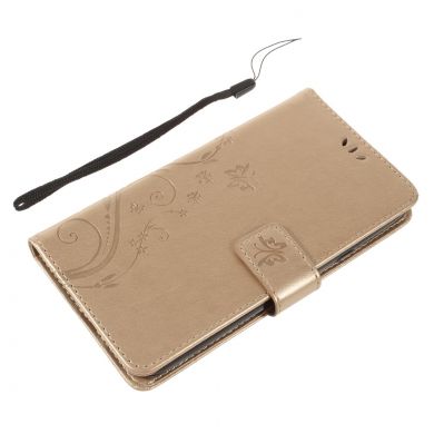 Чехол-книжка UniCase Flower Pattern для Samsung Galaxy J4 2018 (J400) - Gold