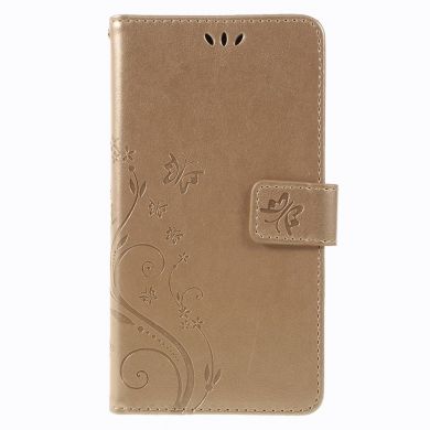 Чехол-книжка UniCase Flower Pattern для Samsung Galaxy J4 2018 (J400) - Gold