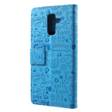 Чехол-книжка UniCase Graffiti Pattern для Samsung Galaxy A6+ 2018 (A605) - Blue