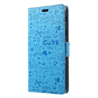 Чехол-книжка UniCase Graffiti Pattern для Samsung Galaxy A6+ 2018 (A605) - Blue