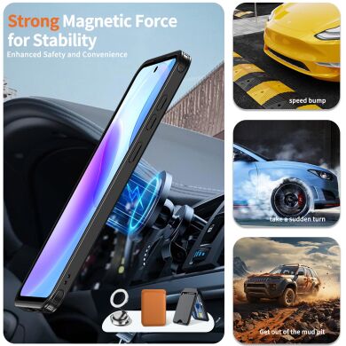 Чохол з кільцем-підставкою Reframe Grip MagSafe для Samsung Galaxy A56 (A566) - Black