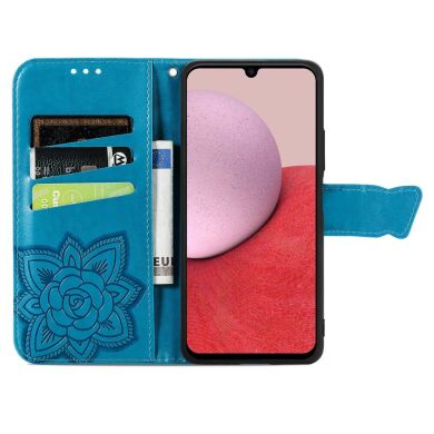 Чехол UniCase Butterfly Pattern для Samsung Galaxy A14 (А145) - Blue