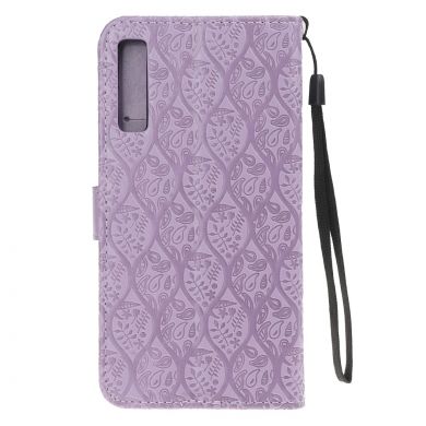 Чехол UniCase Leaf Wallet для Samsung Galaxy A7 2018 (A750) - Purple