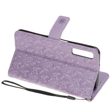 Чехол UniCase Leaf Wallet для Samsung Galaxy A7 2018 (A750) - Purple