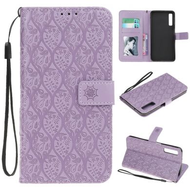 Чехол UniCase Leaf Wallet для Samsung Galaxy A7 2018 (A750) - Purple