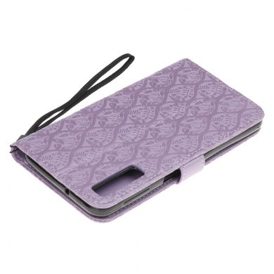 Чехол UniCase Leaf Wallet для Samsung Galaxy A7 2018 (A750) - Purple