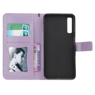 Чехол UniCase Leaf Wallet для Samsung Galaxy A7 2018 (A750) - Purple
