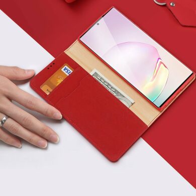 Кожаный чехол DUX DUCIS Wish Series для Samsung Galaxy Note 20 Ultra (N985) - Red