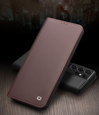 Кожаный чехол QIALINO Wallet Case для Samsung Galaxy S21 Ultra (G998) - Black