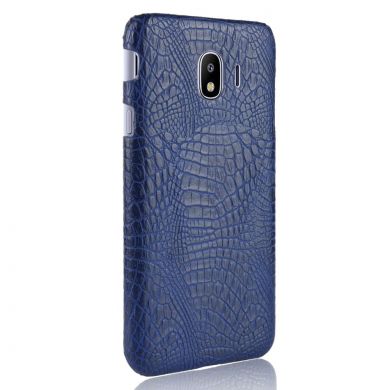 Пластиковый чехол Deexe Croco Style для Samsung Galaxy J4 2018 (J400) - Blue