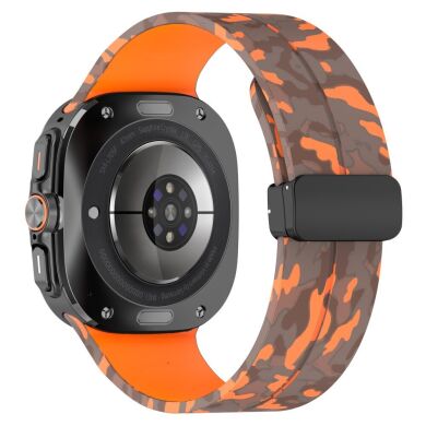 Ремешок Deexe Camouflage Pattern для Samsung Galaxy Watch Ultra (47mm) - Orange