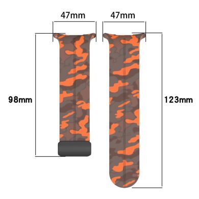 Ремешок Deexe Camouflage Pattern для Samsung Galaxy Watch Ultra (47mm) - Orange