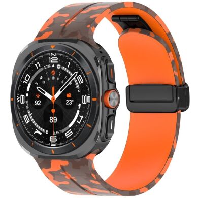 Ремешок Deexe Camouflage Pattern для Samsung Galaxy Watch Ultra (47mm) - Orange