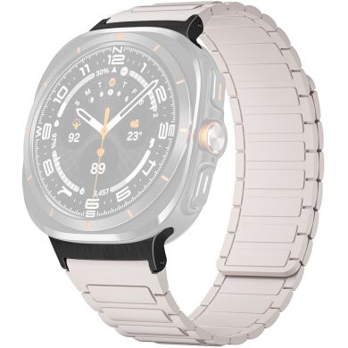 Ремінець Deexe Flexible Fit для Samsung Galaxy Watch Ultra (47mm) / Ultra (2025) - Starlight / Black