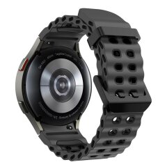 Ремінець KALEBOL Ocean Strap для Samsung Galaxy Watch 4 / 4 Classic / 5 / 5 Pro / 6 / 6 Classic / 7 / FE - Coal Black / Black
