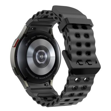 Ремешок KALEBOL Ocean Strap для Samsung Galaxy Watch 4 / 4 Classic / 5 / 5 Pro / 6 / 6 Classic / 7 / FE - Coal Black / Black