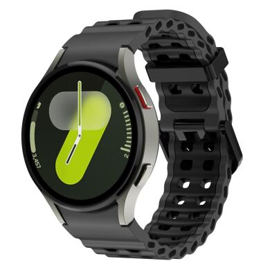 Ремешок KALEBOL Ocean Strap для Samsung Galaxy Watch 4 / 4 Classic / 5 / 5 Pro / 6 / 6 Classic / 7 / FE - Coal Black / Black