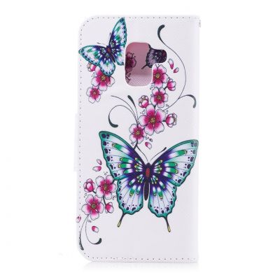 Чохол-книжка Deexe Color Wallet для Samsung Galaxy A8 2018 (A530) - Butterfly in Flowers B