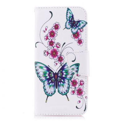 Чохол-книжка Deexe Color Wallet для Samsung Galaxy A8 2018 (A530) - Butterfly in Flowers B