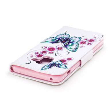 Чохол-книжка Deexe Color Wallet для Samsung Galaxy A8 2018 (A530) - Butterfly in Flowers B