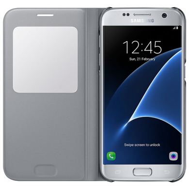 Чохол S View Cover для Samsung Galaxy S7 (G930) EF-CG930PBEGWW, Сріблястий