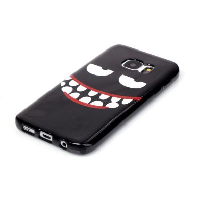 Силиконовая накладка Deexe Black Style для Samsung Galaxy S7 (G930) - Angry Smile