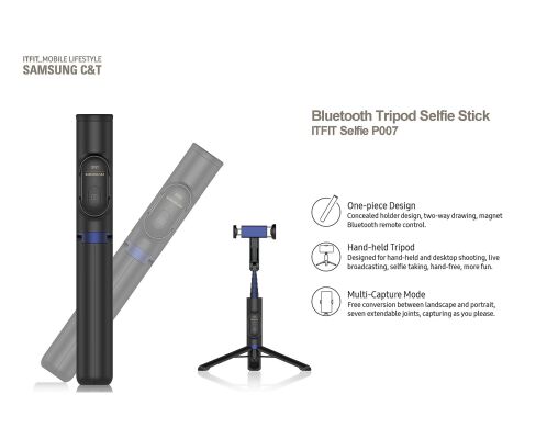 Селфи-монопод Samsung CnT Selfie Stick (GP-TOU020SAABW) - Black