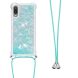 Силиконовая накладка Deexe Liquid Glitter with Strap для Samsung Galaxy A02 (A022) - Blue Stars. Фото 2 из 6