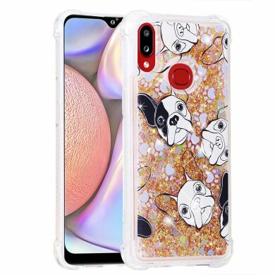 Силиконовая (TPU) накладка Deexe Fashion Glitter для Samsung Galaxy A10s (A107) - Dogs