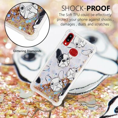 Силиконовая (TPU) накладка Deexe Fashion Glitter для Samsung Galaxy A10s (A107) - Dogs